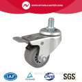 Stainless 1.5 Inch 35Kg Threaded Brake TPE Caster